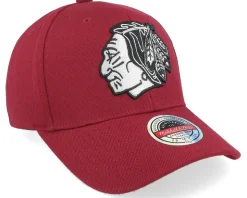 Chicago Blackhawks Classic Red Burgundy Adjustable - Mitchell & Ness