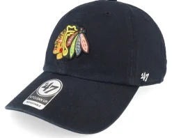 Chicago Blackhawks Clean Up Black Adjustable - 47 Brand