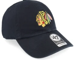 Chicago Blackhawks Clean Up Black Adjustable - 47 Brand