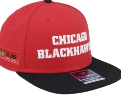 Chicago Blackhawks Iconic Color Blocked Athl Red/Black Snapback - Fanatics
