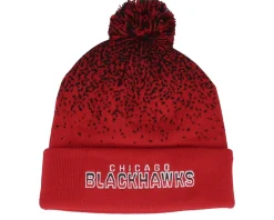 Chicago Blackhawks Iconic Gradiant Beanie Athl Red Pom - Fanatics