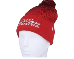 Chicago Blackhawks Iconic Gradiant Beanie Athl Red Pom - Fanatics