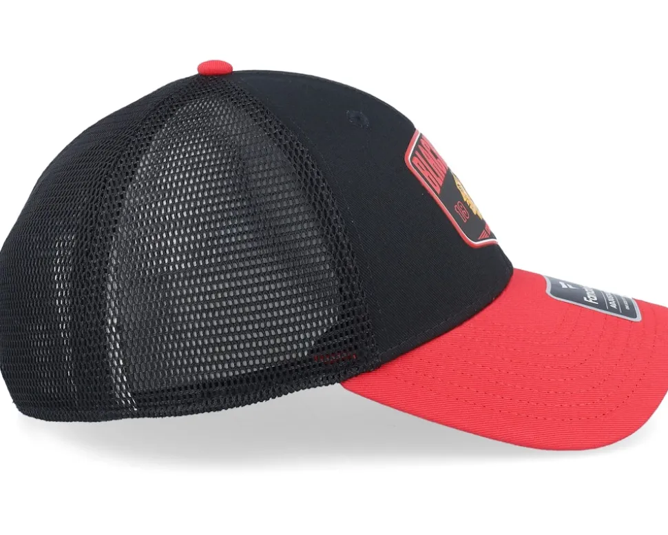 Chicago Blackhawks Meshback Black/Red Trucker - Fanatics