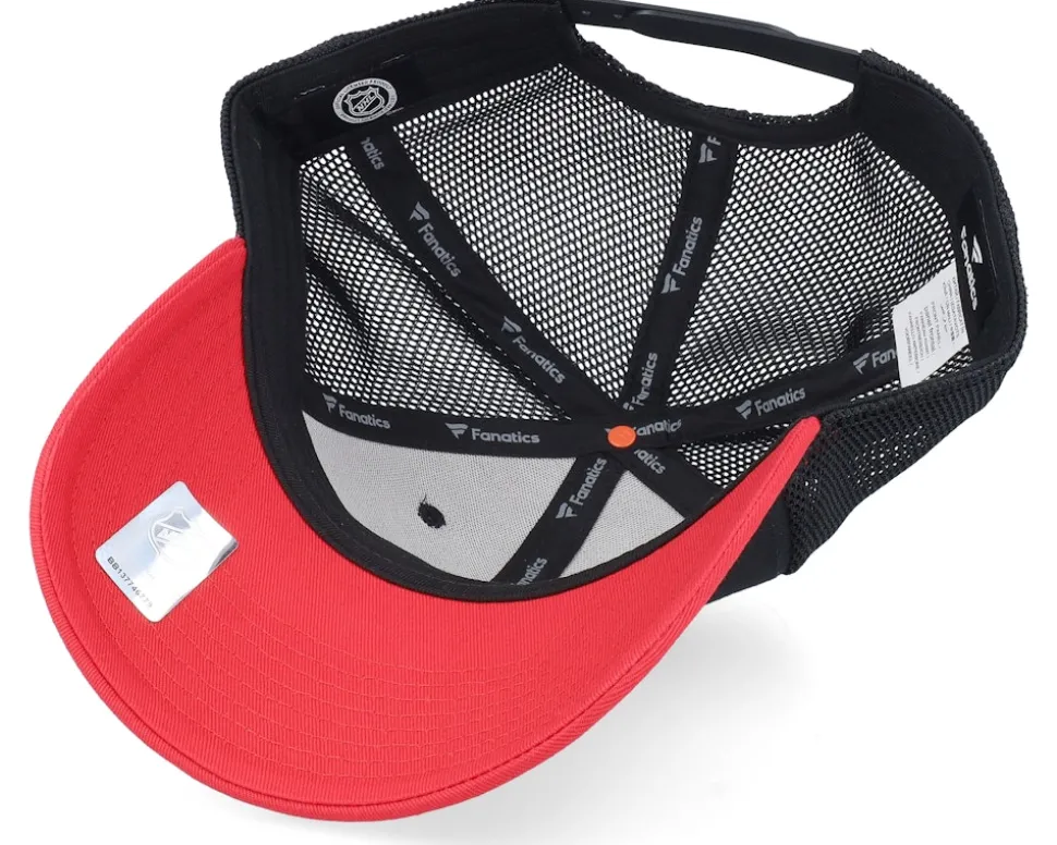 Chicago Blackhawks Meshback Black/Red Trucker - Fanatics