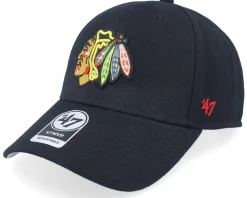 Chicago Blackhawks Mvp Black Adjustable - 47 Brand