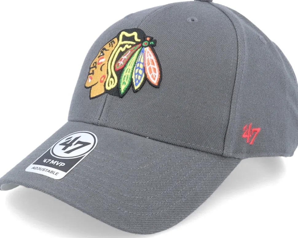 Chicago Blackhawks NHL MVP Charcoal Adjustable - 47 Brand