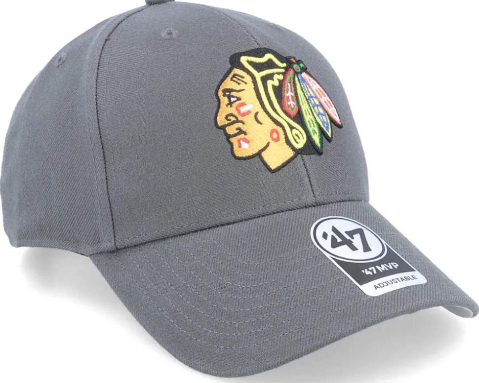 Chicago Blackhawks NHL MVP Charcoal Adjustable - 47 Brand