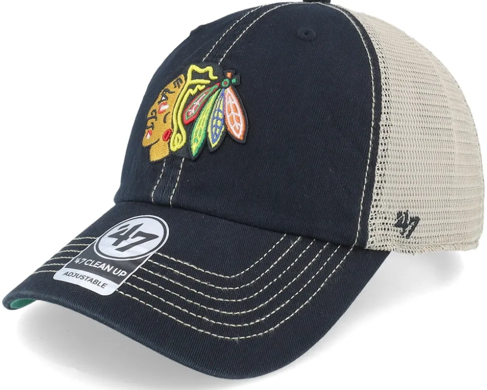 Chicago Blackhawks NHL Trawler Clean Up Black Trucker - 47 Brand