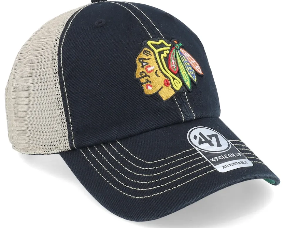 Chicago Blackhawks NHL Trawler Clean Up Black Trucker - 47 Brand