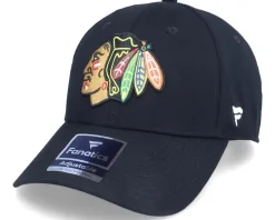 Chicago Blackhawks Primary Logo Core Velcro Strap Black Adjustable - Fanatics