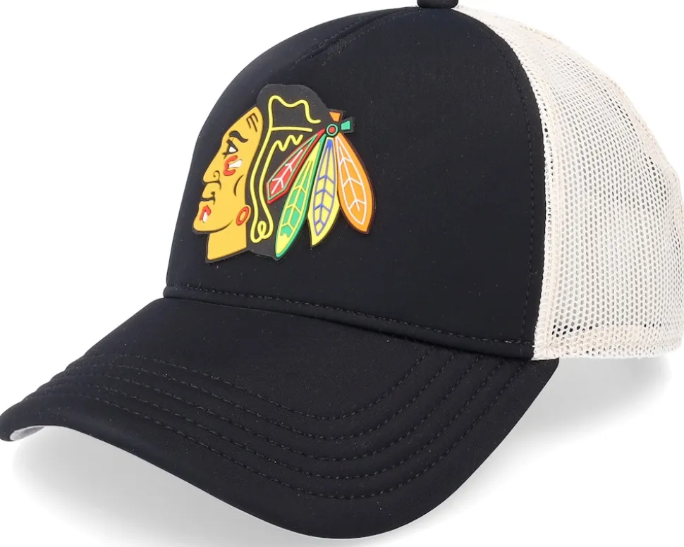 Chicago Blackhawks Riptide Valin Black Trucker - American Needle