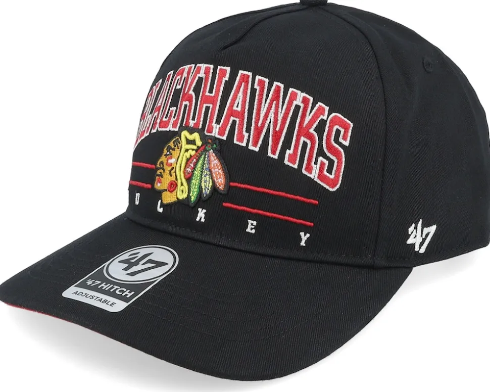 Chicago Blackhawks Roscoe 47 Hitch Cap Black A-frame Adjustable - 47 Brand