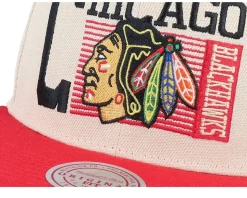 Chicago Blackhawks Speed Zone Off White/Red Snapback - Mitchell & Ness