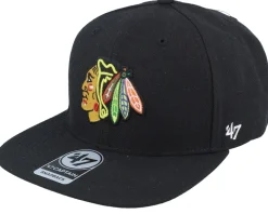 Chicago Blackhawks Sure Shot Black Snapback - 47 Brand