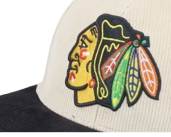 Chicago Blackhawks Team Cord Off White/Black Snapback - Mitchell & Ness