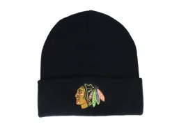 Chicago Blackhawks Terrain Knit Solid Black Cuff - American Needle