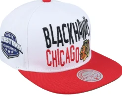 Chicago Blackhawks Toss Up White/Red Snapback - Mitchell & Ness