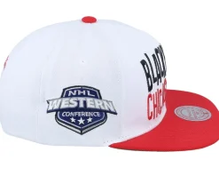 Chicago Blackhawks Toss Up White/Red Snapback - Mitchell & Ness