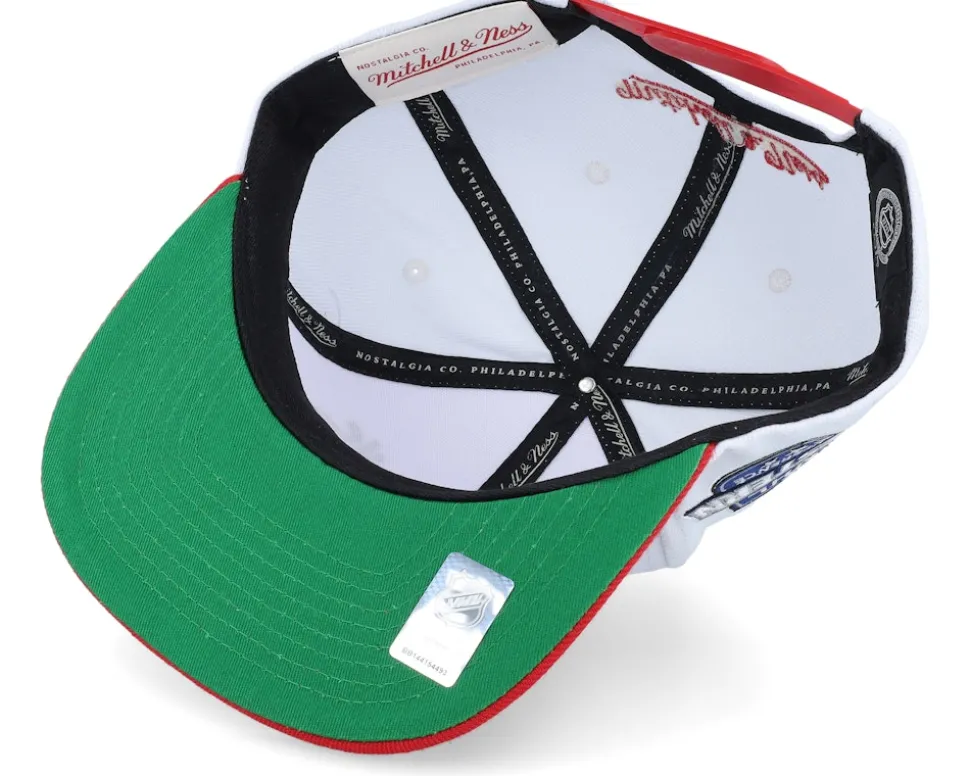 Chicago Blackhawks Toss Up White/Red Snapback - Mitchell & Ness