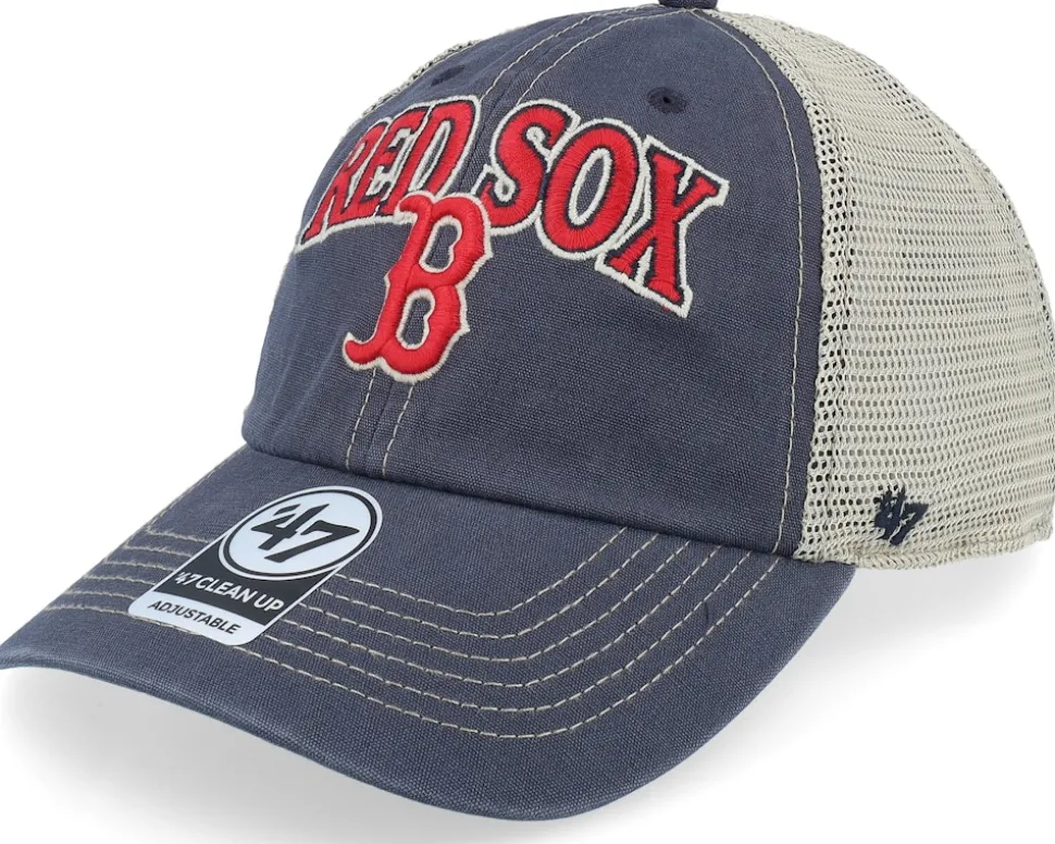 Chicago Blackhawks Tuscaloosa Clean Up Dad Cap Vintage Black/Beige Trucker - 47 Brand