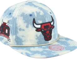 Chicago Bulls Acid Wash Blue Snapback - Mitchell & Ness