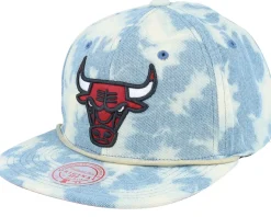 Chicago Bulls Acid Wash Blue Snapback - Mitchell & Ness