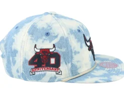 Chicago Bulls Acid Wash Blue Snapback - Mitchell & Ness