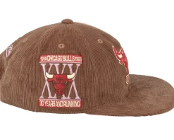 Chicago Bulls Corduroy Manchester Deadstock Brown Snapback - Mitchell & Ness