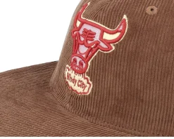 Chicago Bulls Corduroy Manchester Deadstock Brown Snapback - Mitchell & Ness