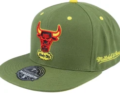 Chicago Bulls Dusty Olive Fitted - Mitchell & Ness