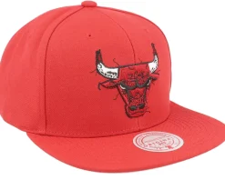 Chicago Bulls Embroidery Glitch Red Snapback - Mitchell & Ness