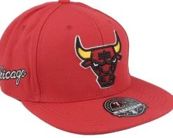 Chicago Bulls Logo History Hwc Red Fitted - Mitchell & Ness