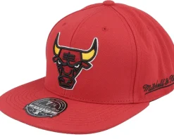 Chicago Bulls Logo History Hwc Red Fitted - Mitchell & Ness