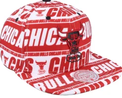 Chicago Bulls Meat Paper Maroon Snapback - Mitchell & Ness