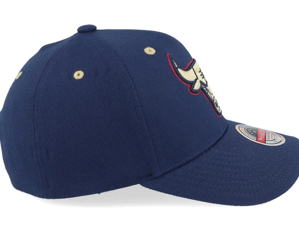 Chicago Bulls Navy/Wine/Cream Logo Navy Adjustable - Mitchell & Ness