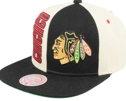 Chicago Bulls Pop Panel Off White/Black Snapback - Mitchell & Ness