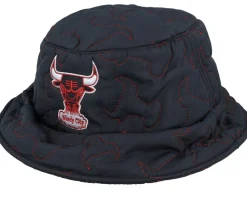 Chicago Bulls Quilted Hat Hwc Black Bucket - Mitchell & Ness