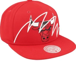 Chicago Bulls Shark Bite Red Snapback - Mitchell & Ness