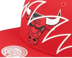 Chicago Bulls Shark Bite Red Snapback - Mitchell & Ness