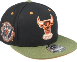 Chicago Bulls Take Flight Black/Green Fitted - Mitchell & Ness