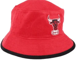 Chicago Bulls Team Cord Red Bucket - Mitchell & Ness