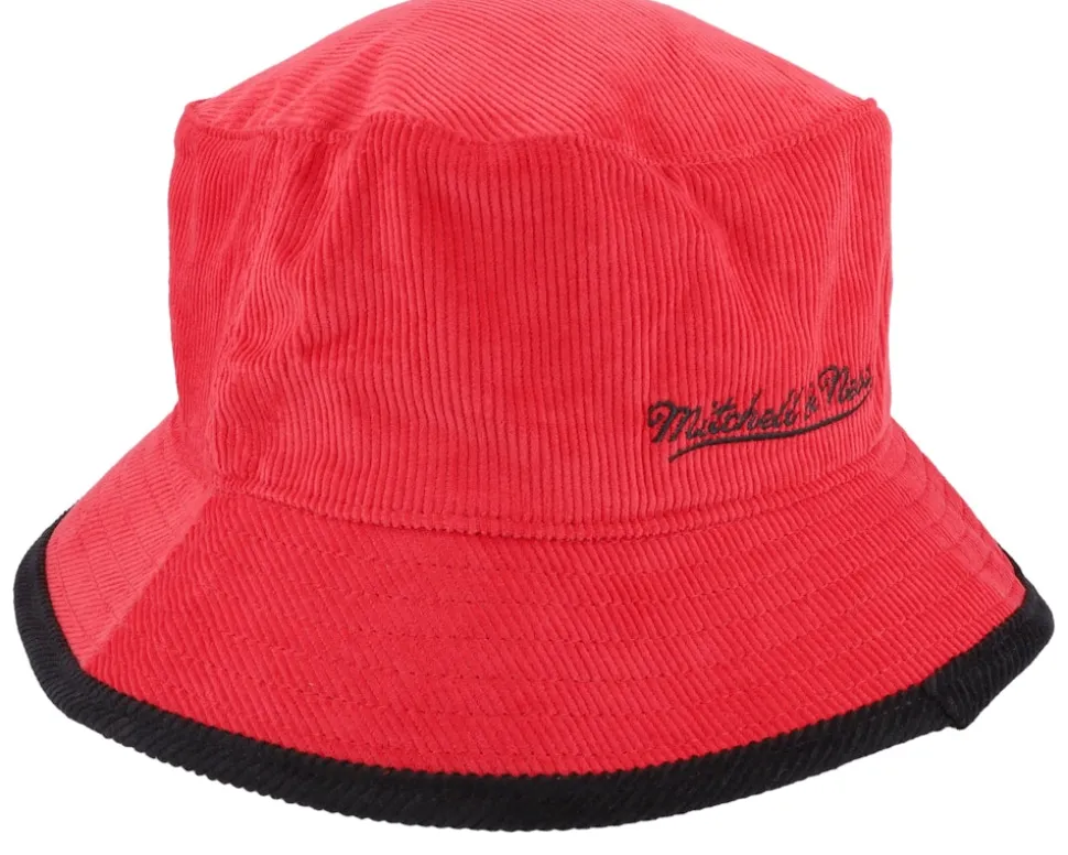 Chicago Bulls Team Cord Red Bucket - Mitchell & Ness