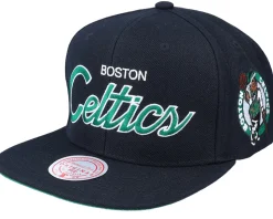 Chicago Bulls Team Script 2.0 Black Snapback - Mitchell & Ness