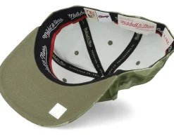 Chicago Bulls Tonal Green Camo Stretch Fitted - Mitchell & Ness