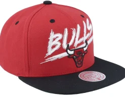Chicago Bulls Transcript Red/Black Snapback - Mitchell & Ness