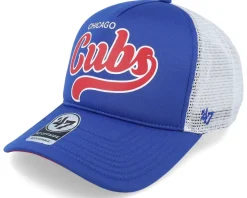 Chicago Cubs Foam Script Offside Royal Blue Trucker - 47 Brand