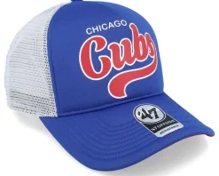 Chicago Cubs Foam Script Offside Royal Blue Trucker - 47 Brand
