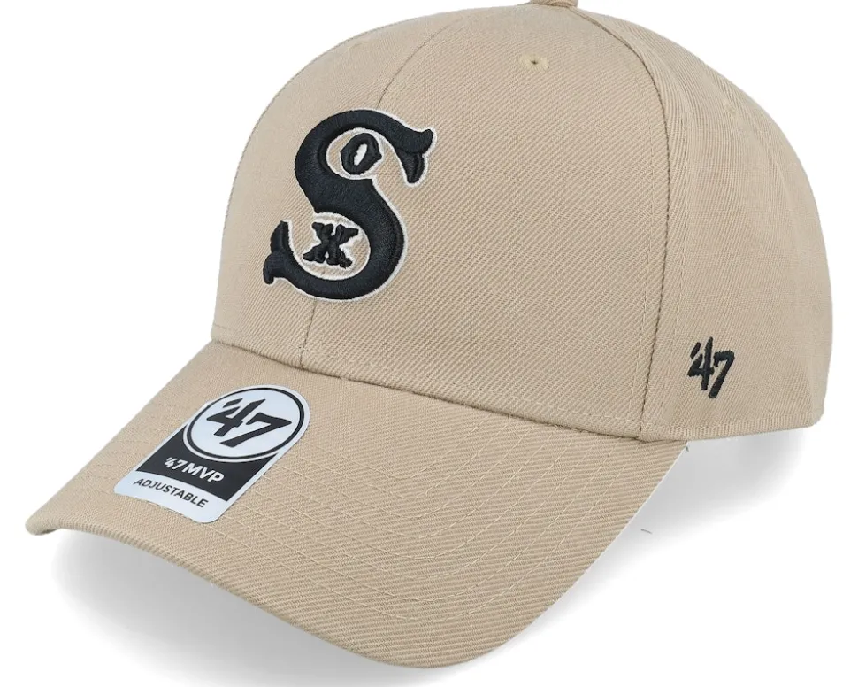 Chicago White Sox Cooperstown Mvp Khaki Adjustable - 47 Brand