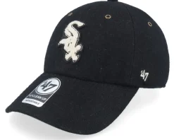 Chicago White Sox Pennant Clean Up Black Dad Cap - 47 Brand