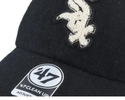 Chicago White Sox Pennant Clean Up Black Dad Cap - 47 Brand
